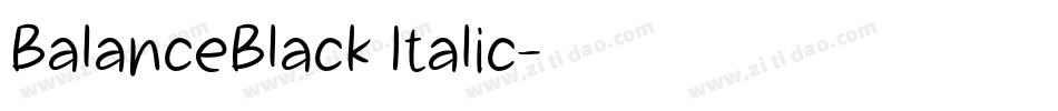 BalanceBlack Italic字体转换